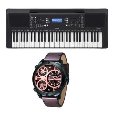 Imagem de Kit Teclado Yamaha Arranjador PSR E373  e Relógio Dk11230-4