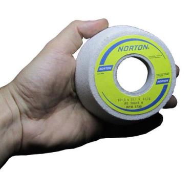 Imagem de Rebolo Copo Cônico Branco Para Retífica 4" x 1.1/2" x 31,75mm AA Norto