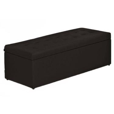 Imagem de Calçadeira Casal Baú 140cm Toskana Napa Marrom - DS Estofados - Estopa