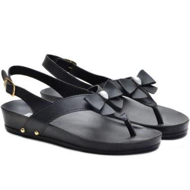 Imagem de Sandália Chinelo Feminina Baixa Lindas Cores - doctor flex, Preto, 35