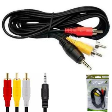 Imagem de Cabo P2 P3 3 Rca Audio Video Para Celular Dvd GPS Filmadoras - X-CELL,