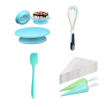 Imagem de Kit Bailarina Giratória + Fouet + Espátula + Saco Confeitar - Udlandia