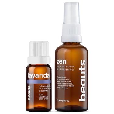 Imagem de Kit Ansiedade – Óleo Essencial de Lavanda Francesa + Spray de Aromaterapia Relaxante Zen – Alívio de Estresse, Ansiedade e Insônia – Cuidados para Corpo e Ambiente – Beauts