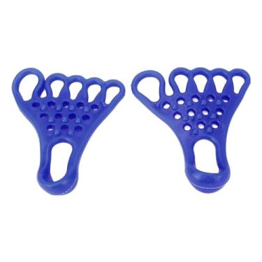 Imagem de Maca separadora de pés, dispositivo de alongamento elástico do dedo do pé para massagem única, relaxamento muscular e aprimoramento de condicionamento físico em vermelho rosa (Azul)