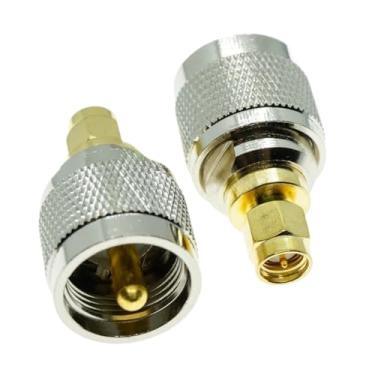 Imagem de 1 peça sma macho fêmea para uhf pl259 macho fêmea so239 conector adaptador de plugue(1Pcs SMA UHF-JJ)