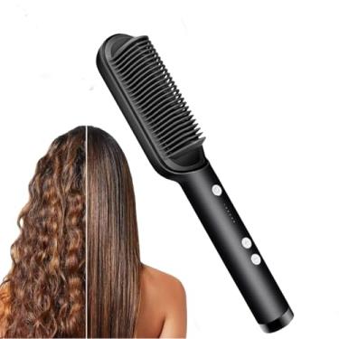 Imagem de Escova Alisadora Bivolt 5 em 1 Alisa Hidrata Modela Alinha e Anti-Frizz Bivolt Para Todos os Tipos Cabelos