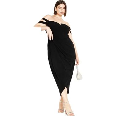 Imagem de City Chic Vestido plus size, vestido rosa Love, Preto, 48-50