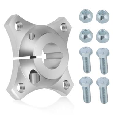 Imagem de M MATI Cubo de roda de alumínio com eixo traseiro com furo de 3,5 cm para carrinho Go Kart Off Road Wagon Buggy Go Kart Cubo de roda de 1-1/10.2 cm