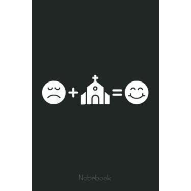 Imagem de Funny Church Jesus God Emoticon Face Math Formula Equation Graph Notebook: Graph Paper Notebook, Grid Paper for Math and Science Students, Quad Ruled 4x4 (110 Pages, 6x9)
