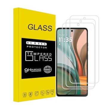 Imagem de rlbmnyz [Pacote com 3 protetores de tela compatíveis com Motorola Moto G75 5G, vidro temperado, dureza 9H, antiarranhões, sem bolhas, fácil de instalar (transparente)