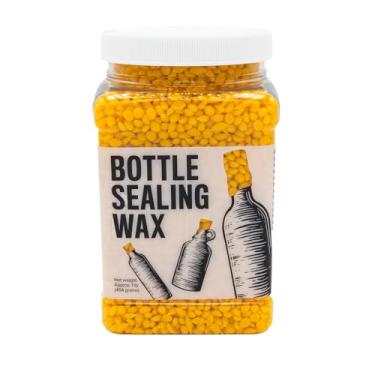 Imagem de Blended Waxes, Inc. Grânulos de cera de vedação de garrafas, contas de lacre de cera de pastilha premium para fechamento de garrafas de vinho, cerveja e licor, selos entre 25-30 garrafas, 450 g