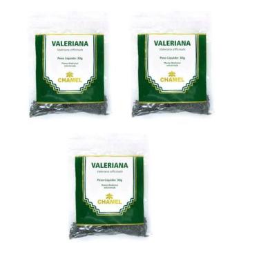 Imagem de Kit 03 Pacote de Chá Valeriana 30g - Chamel