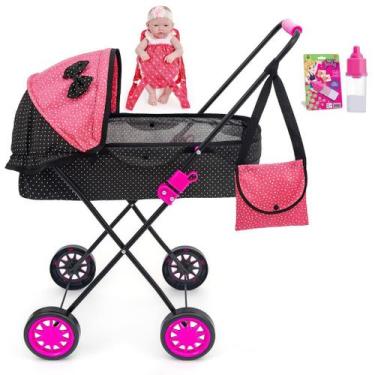 Imagem de Carrinho de Boneca Veneza 79 CM ALT Bebe Reborn Milan Luxo - Sag Toys,