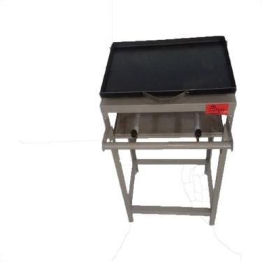 Imagem de Fogao 2 Bocas Riskgas Mini Semi-Industrial Com Chapa 308