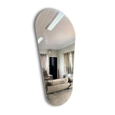 Imagem de Espelho Orgânico Gigante Florença Corpo Inteiro Abstrato Decoração Mod