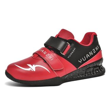 Imagem de ZHENSI Tênis de musculação Deadlift para homens, sola antiderrapante, leve, para treinamento fitness, Branco, 40 BR