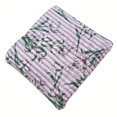 Imagem de Cobertor Manta Canelado Soft Antialérgico 2,00x1,80m Floral - corttex,