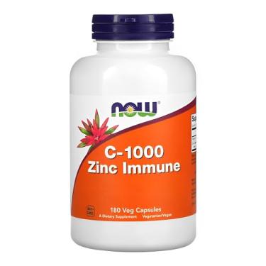 Imagem de NOW Foods Zinco Imune e Vitamina C 180Veg Caps Importado