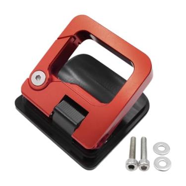 Imagem de QccHieUs Arrastão de bagagem de gancho de gancho de motocicleta acessórios para parafusos de parafuso de parafuso de parafuso de capacete scooter gancho para, Vermelho