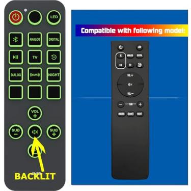 Imagem de Controle remoto de substituição para Klipsch Cinema 600, barra de som Bar 48, com retroiluminação, com botões grandes