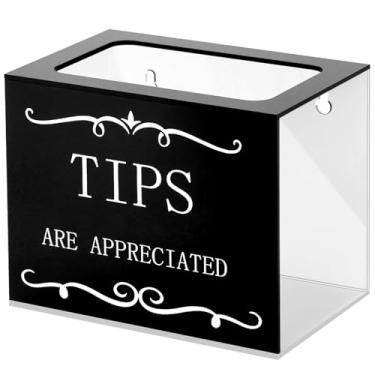 Imagem de Ysglory Caixa De Acrílico Para Gorjetas, Balde De Plástico Para Gorjetas, Caixa De Dinheiro Para Rifas, Caixa De Doação Para Cédulas Com Fenda, Caixa De Coleta De Sugestões, Recipiente Para Armazena