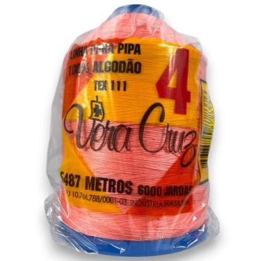 Imagem de Linha Vera Cruz Fio 04 de  6000 Jardas Tex 111 Algodão Para Pipas, Sal
