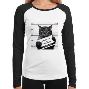 Imagem de Baby Look Raglan Atirei o pau na Dona Chica Manga Longa - Foca na Moda