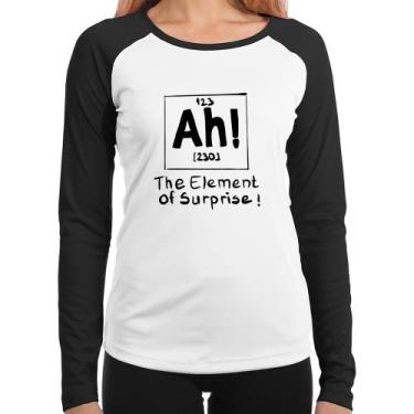 Imagem de Baby Look Raglan AH The element of surprise Manga Longa - Foca na Moda