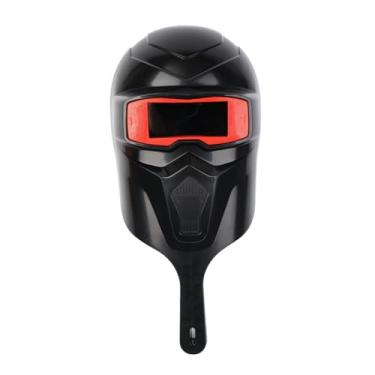 Imagem de Milageto Capacete de solda portátil, máscara de soldador com proteção contra proteção contra a proteção dos olhos para moer alta temperatura de operação de, Preto