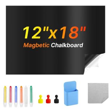 Imagem de Papel de parede de quadro-negro com adesivo na parede para escola, escritório, geladeira de cozinha, desenho infantil com giz sem poeira