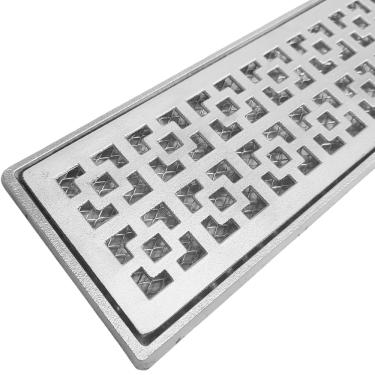 Imagem de Ralo Alumínio Borda de Piscina 10cm x 1 metro Dubai Tela com Suporte