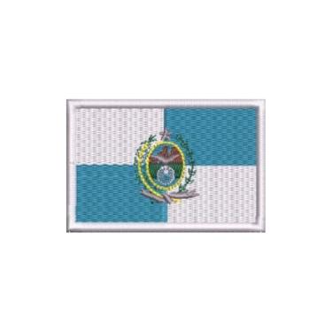 Imagem de BE0136-006 Bandeira Rio de Janeiro Brasil Patch Bordado 7,5×5,0cm (D-Arquivo Matriz para bordar.)