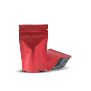 Imagem de Saco Stand Up Pouch Vermelho Fecho Zip - G - HAGAPACK