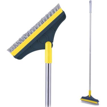 Imagem de Vassoura Rodo Para Cantos Esfregão 2 Em 1 Angular Limpeza geral de piso e vidros multifuncional cerdas resistentes rodo silicone