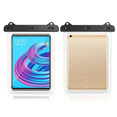 Imagem de Capa de tablet impermeável de 9,7 a 11 polegadas para Samsung Galaxy Tab S9 Fe, S9 S8 S7 S6, S6 Lite 10,4 S7 11 polegadas A8 10,5 A7 10,4, iPad 10ª 9ª 8ª geração, iPad Air Pro, Fire HD 10 (branco)