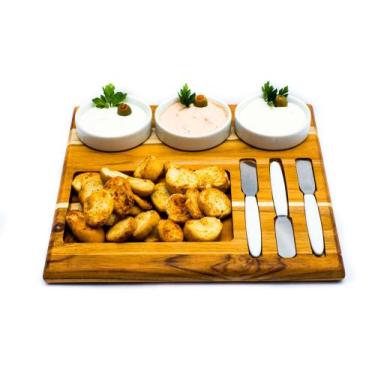 Imagem de Conjunto para Patê com Espátulas e Porcelana - Legno Artes