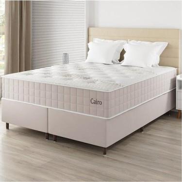 Imagem de Conjunto Colchão Mola Ensacada e Base Box Queen 67x158x198cm Cairo Yes