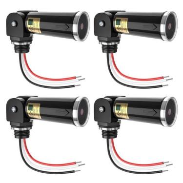 Imagem de Sensor de fotocélula KUKUPPO, pacote com 4 sensores de luz externa 110