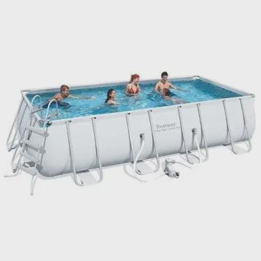 Imagem de Piscina Luxo Estrutural Retangular 14.812l Completa 110v Bestway