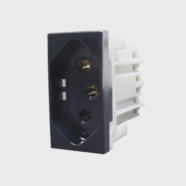 Imagem de Módulo Tomada 2p + t 10A Inova Pro Class Alumbra Black Piano