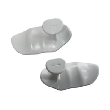 Imagem de menolana 2 peças Ginástica Greias de levantamento de peso Luvas de silicone Proteção à mão Gripper para mão de fitness, Cinza