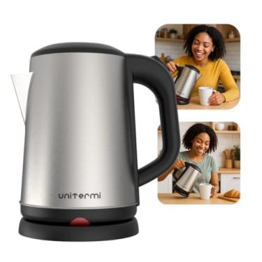 Imagem de Chaleira Jarra Bule Garrafa de Café Saara Elétrica Inox Desligamento Auto Isotermico Prateada 1,8 Litros Premium 127V