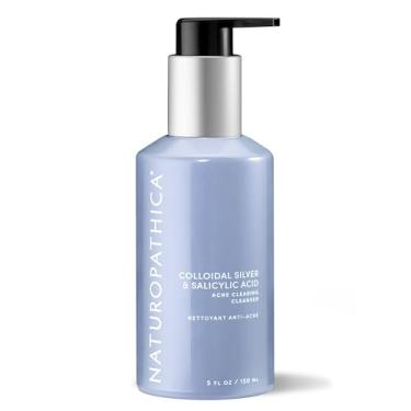 Imagem de Naturopathica Limpador De Acne Com Prata Coloidal E Ácido Salicílico, Reduz Manchas E Cicatrizes De Acne, Sabonete Facial Clareador Para Homens E Mulheres, 140 Ml