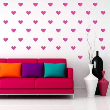 Imagem de Adesivo Parede Corações - Decoração Romantica Corações