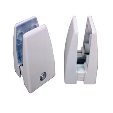 Imagem de SJHDUNBW Grampo de clipe de liga de alumínio clipe de tela vertical suporte de grampo de vidro branco escritório mesa estação defletor clipe pasta suporte de vidro braçadeira