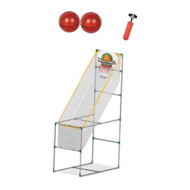 Imagem de Colaxi Atualização de jogo de basquete infantil infantil Removável, brinquedo interativo, montagem fácil com bolas, aro de basquete de brinquedos esportivos, com 2 Bola, 1.53m