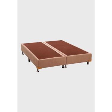 Imagem de Base Box Para Cama Queen Ortobom Sommier Camurça 79x30, Bege