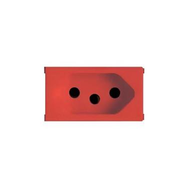 Imagem de Modulo Tomada 20A 3 Pinos Vermelho Soprano Siemens Ilus