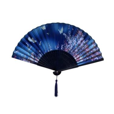 Imagem de Leque De Mão Japonês Bambu Madeira Tecido(Caramelo Sakura)