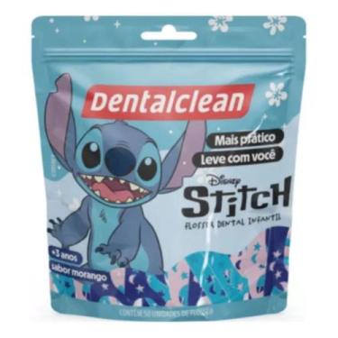 Imagem de Flosser Dental Dentalclean Infantil Stitch Morango com 50 Unidades